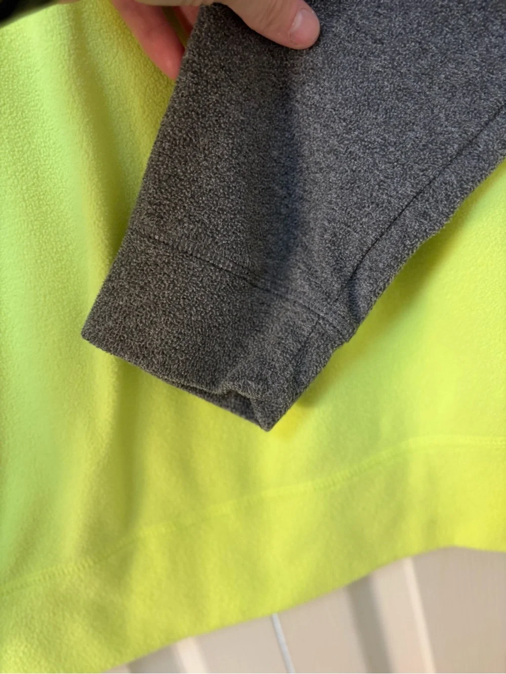 The North Face Kids' Neon Yellow & Gray Fleece Zip Hoodie